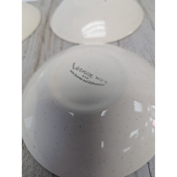 Vintage Set of 4 Vernonware Metlox Heavenly Days 5 1/2" Dessert Bowls MCM - Picture 9 of 10